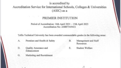Photo of شهادة الإعتماد الدولي الكامل أسيك ASIC بمرتبة التميز لجامعة الطفيلة التقنية
