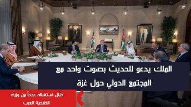 صورة الملك يستقبل عددا من وزراء الخارجية العرب