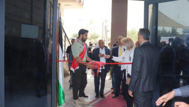 صورة وزيرة الثقافة تفتتح معرضاً فنياً في الطفيلة التقنية