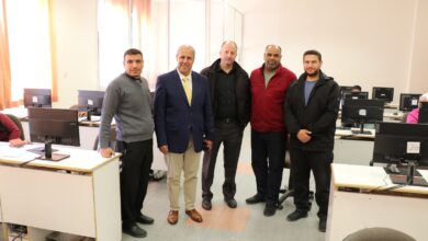 صورة رئيس جامعة الطفيلة التقنية يتفقد قاعات امتحانات المستوى